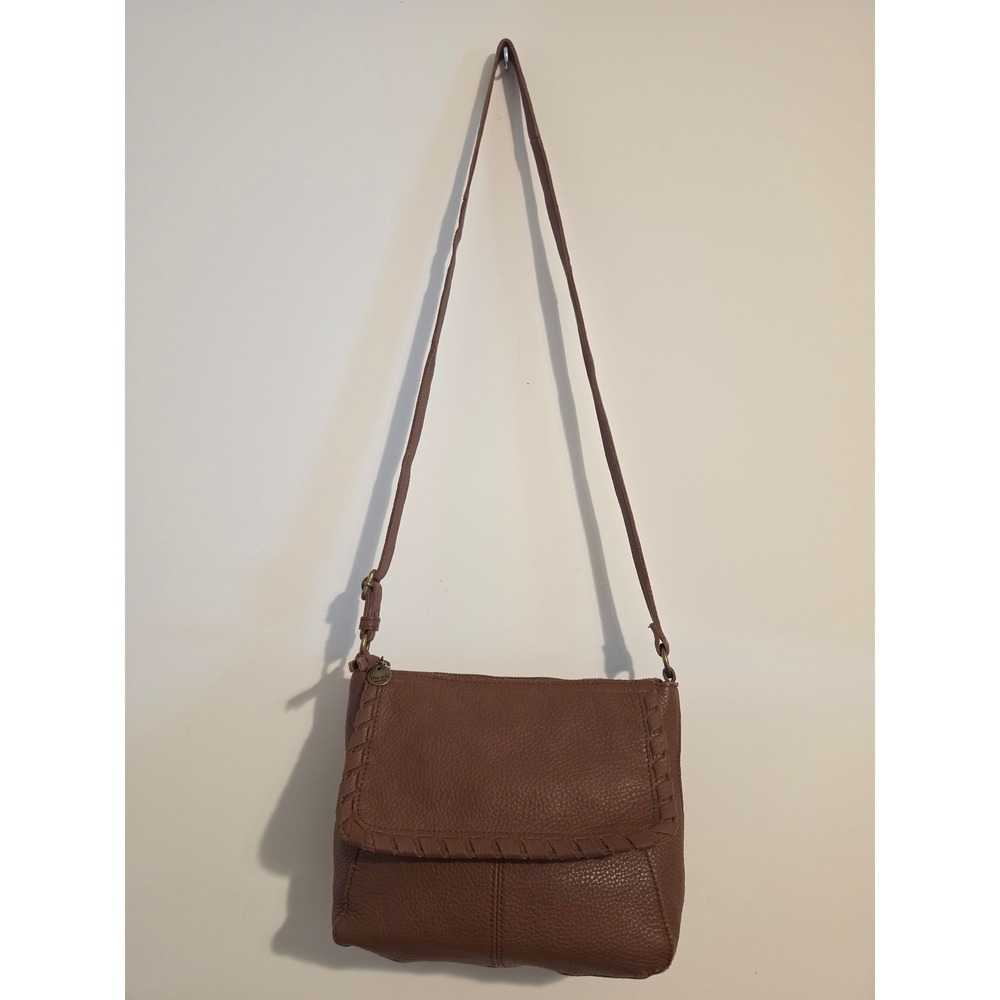 The Sak Collective Crossbody Bag Women Brown Leather Boho Whipstitch Margarita